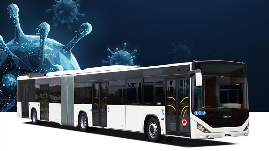 Otokar'ın Kovid-19 virüsü bulaş riskini azaltan "güvenli otobüs"ü İzmir’de yola çıktı