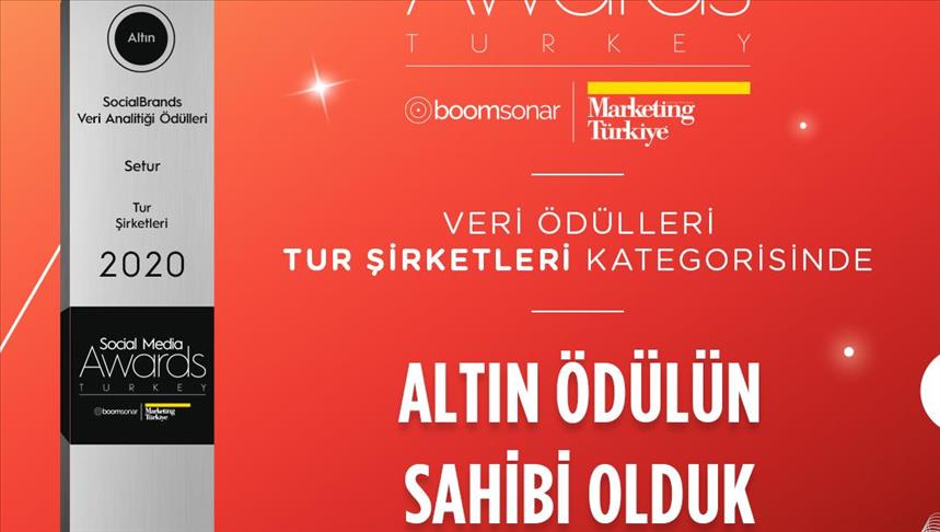 Social Media Awards Turkey 2020’den Setur’a "Altın Ödül"