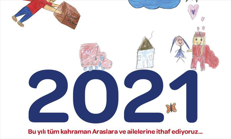 Aras Kargo, 2021 takviminde çalışanlarının çocuklarının çizdikleri resimlere yer verdi