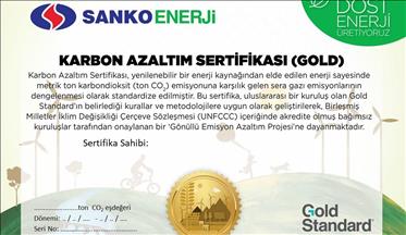 Sanko Enerji "yeşil enerji sertifikaları" sunuyor