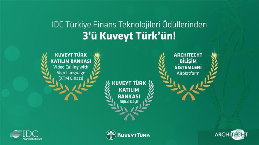 IDC Türkiye'den Kuveyt Türk'e 3 ödül