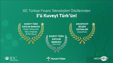 IDC Türkiye'den Kuveyt Türk'e 3 ödül