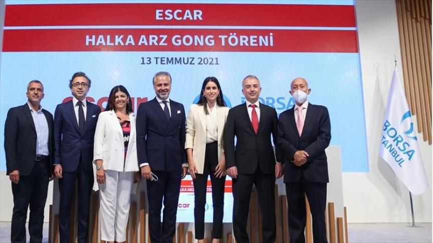 Halka arzını tamamlayan Escar, Borsa İstanbul'da "ESCAR" koduyla işlem görmeye başladı