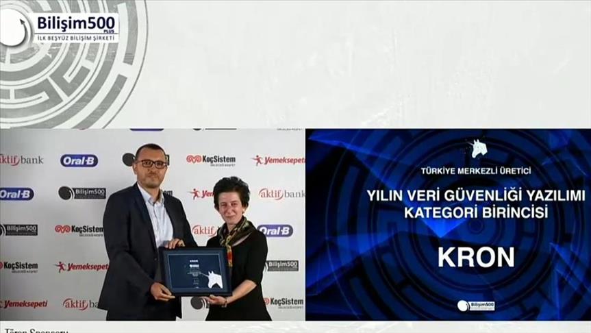Kron, Bilişim 500 Ödülleri'nde "Veri Güvenliği Yazılımı" kategorisinde birinci oldu