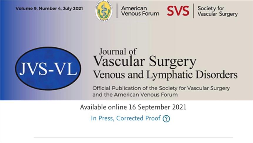 Invamed- RD Global, Journal of Vascular  Surgery'de yer aldı