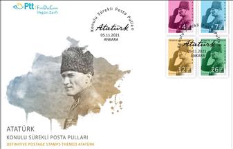 PTT "Atatürk" konulu posta pulları ile ilk gün zarfını tedavüle sundu