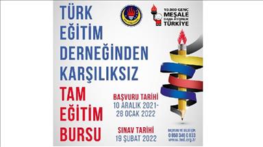 Türk Eğitim Derneği Tam Eğitim Bursu başvuruları başladı