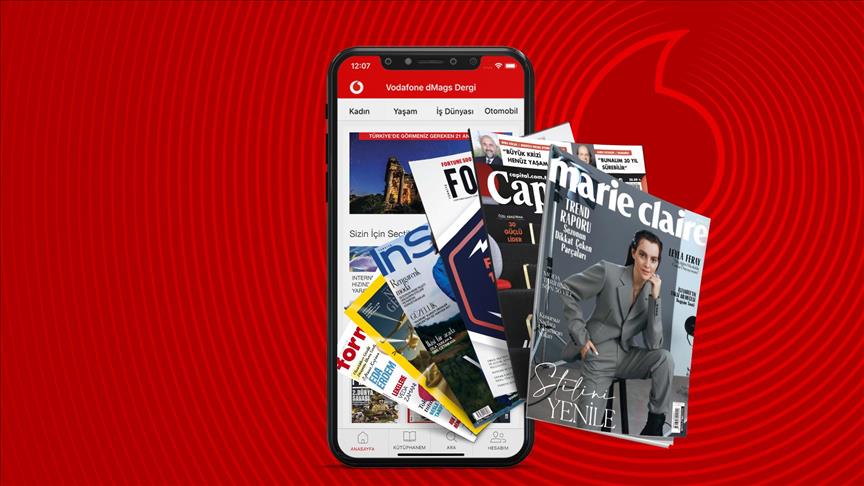 Vodafone'dan müşterilerine ücretsiz dijital dergi okuma imkanı