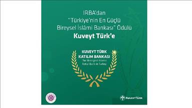 Kuveyt Türk’e ‘Türkiye’nin En Güçlü Bireysel İslami Bankası’ ödülü