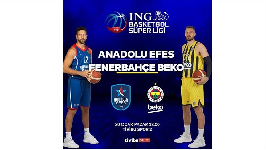 Anadolu Efes-Fenerbahçe Beko derbisi Tivibu'da