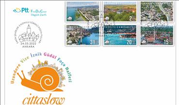 PTT "Sakin Şehirler-3" posta pullarıyla ilk gün zarfını tedavüle sundu