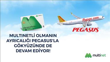 Pegasus yolcuları uçak içi ikram alışverişlerini MultiNet’le ödüyor