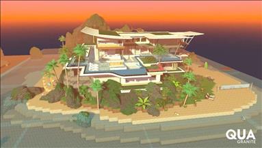 QUA Granite, Sandbox’taki adasında villa tasarımını tamamladı