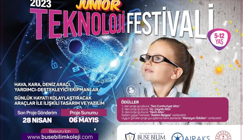 Uluslararası IB programlı Buse Bilim Kolejinden çocuklarlar için "2023 Junior Teknoloji Festivali"