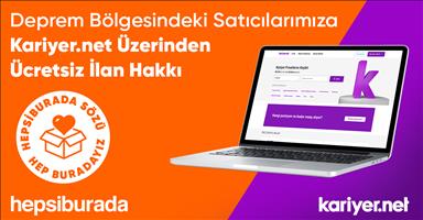 Hepsiburada ve Kariyer.net, deprem bölgesinde afetten etkilenenlerin iş hayatına dönüşlerine destek