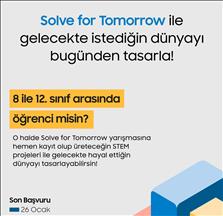 Samsung'un düzenlediği "Solve for Tomorrow"'da  başvurular başladı