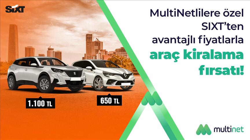 MultiNet kullanıcıları, araç kiralamada indirim fırsatı yakalıyor