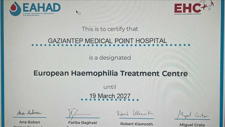Gaziantep'te EAHAD Akredite Hemofili Merkezi açıldı