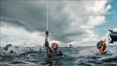Serbest dalışçı Alice Ellialtıoğlu'ndan yeni Türkiye rekoru