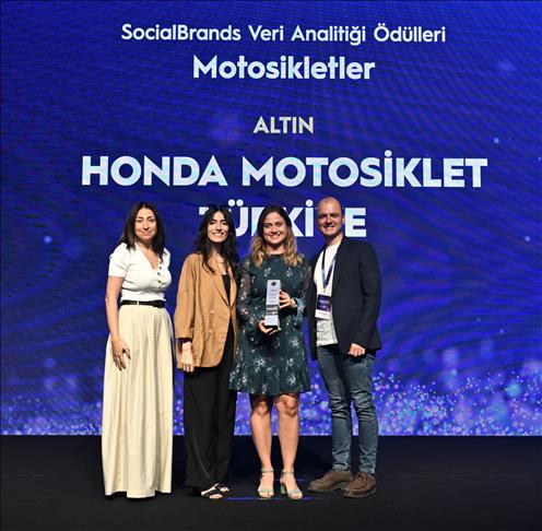 Honda Motosiklet Türkiye'ye Brandverse Awards'ta altın ödül
