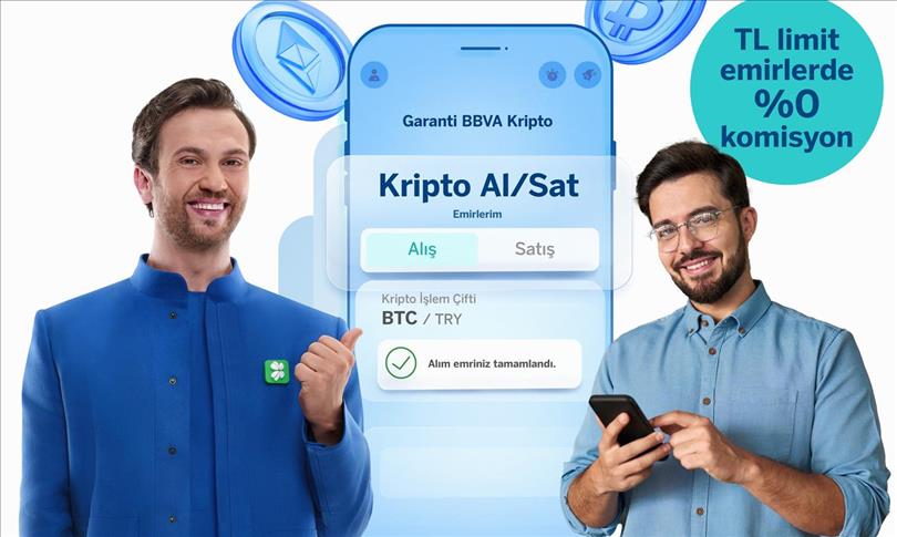 Garanti BBVA Kripto, komisyonsuz işlem fırsatı sunuyor