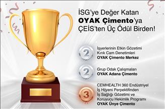 OYAK Çimento ÇEİS'ten üç ödül kazandı