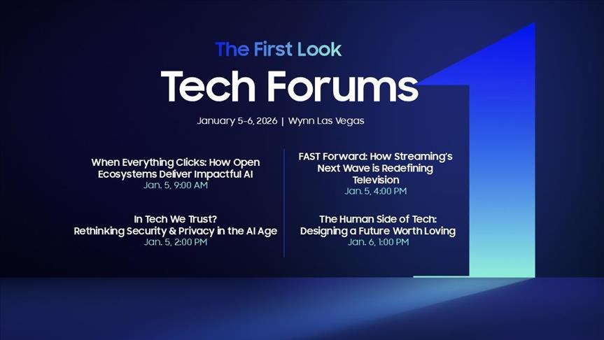 Samsung, CES 2026'da teknoloji forumları düzenleyecek