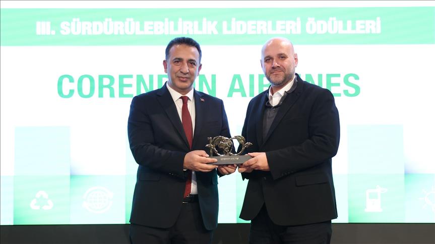 Corendon Airlines'a sürdürülebilirlik ödülü