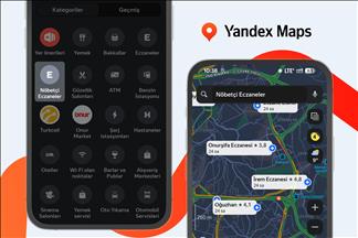 Yandex Maps Türkiye'de nöbetçi eczaneleri bulmayı kolaylaştırıyor