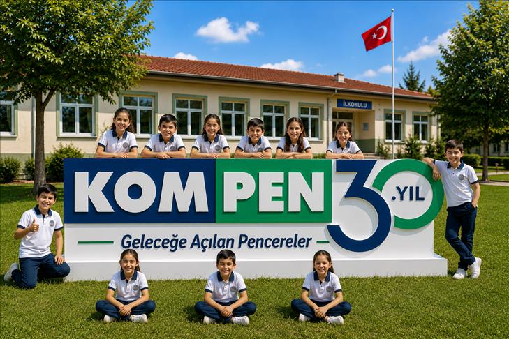 Kompen'den 30. yılında köy okullarına pencere yenileme desteği