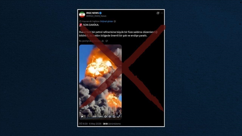 "Video, İran'ın Dubai'deki petrol rafinerisine düzenlediği saldırıyı gösteriyor" iddiası