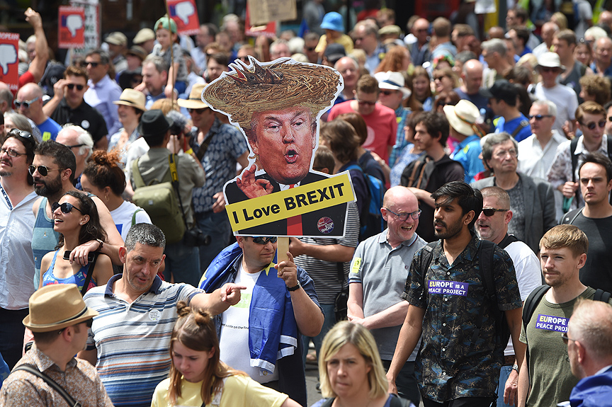 Open britain. Climate change protest. Hundreds of people.